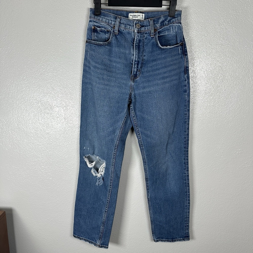 Abercrombie & Fitch Curve Love Ankle Straight Ultra High Rise Jeans Womens 26/2